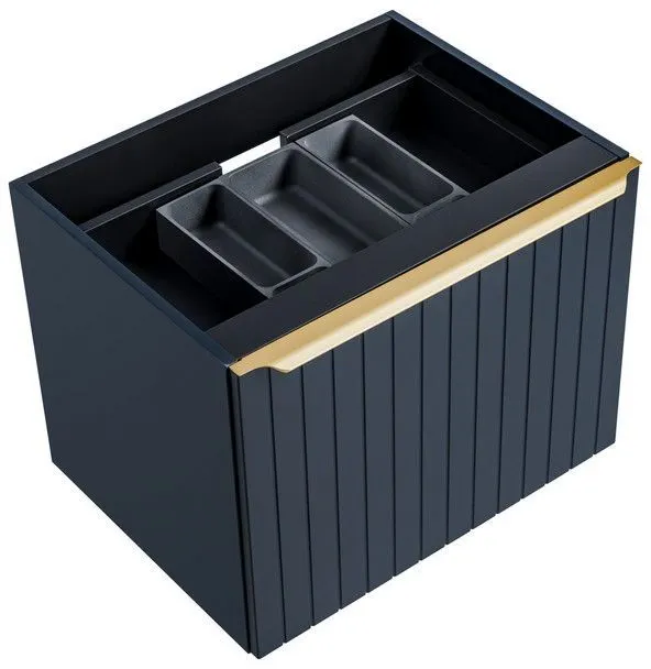 Szafka pod umywalkę nablatową SANTA FE DEEP BLUE 80 niebieska indigo COMAD | MIRAT. styl GLAMOUR, LOFT kolekcja SANTA FE DEEP BLUE
