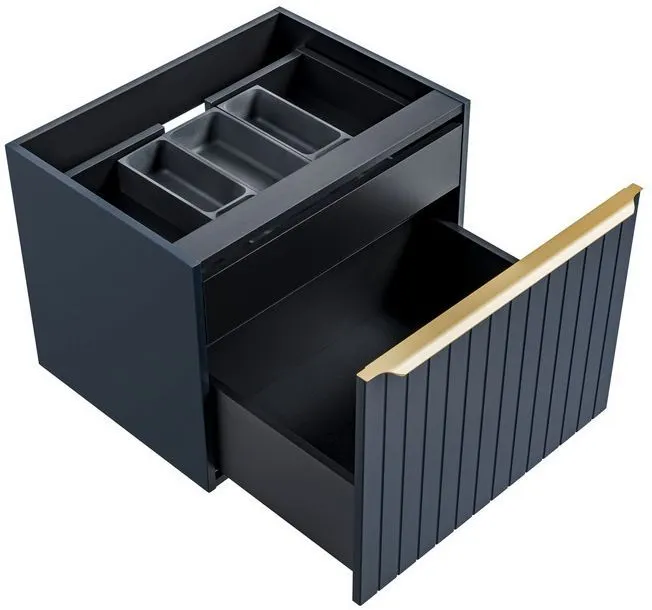 Szafka pod umywalkę nablatową SANTA FE DEEP BLUE 80 niebieska indigo COMAD | MIRAT. styl GLAMOUR, LOFT kolekcja SANTA FE DEEP BLUE