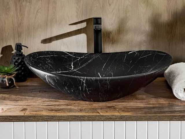 Szafka pod umywalkę XILO BLACK WOTAN 82 100cm czarna/dąb szeroka I sklep meblowy MIRAT. styl LOFT, RYFLOWANY