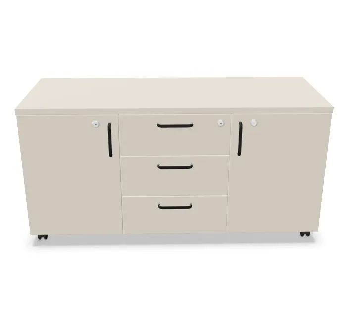 Komoda biurowa EASY SPACE MOB 120cm kaszmirowa mobilna I sklep meblowy MIRAT.