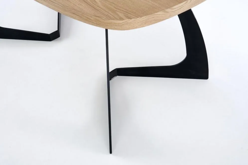 Stół rozkładany VELDON 160(200)x90 dąb/czarny w stylu loft | MIRAT. w stylu LOFT kolekcja