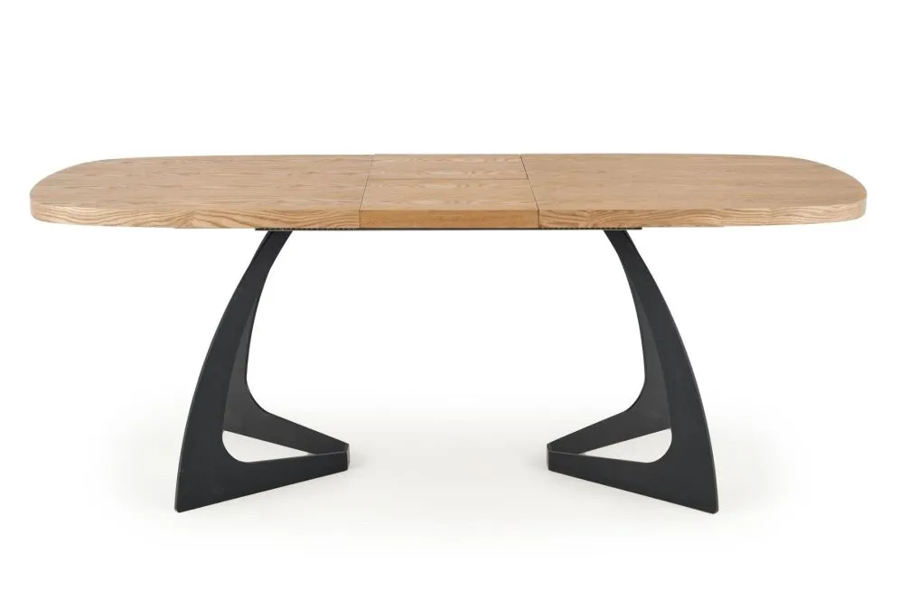 Stół rozkładany VELDON 160(200)x90 dąb/czarny w stylu loft | MIRAT. w stylu LOFT kolekcja