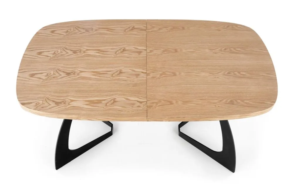 Stół rozkładany VELDON 160(200)x90 dąb/czarny w stylu loft | MIRAT. w stylu LOFT kolekcja