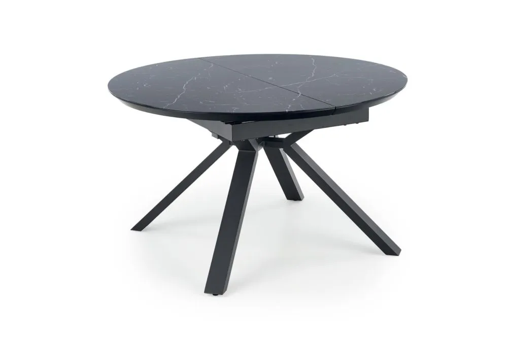 Stół rozkładany VERTIGO 130(180)x130 czarny marmur okrągły | MIRAT. w stylu LOFT kolekcja
