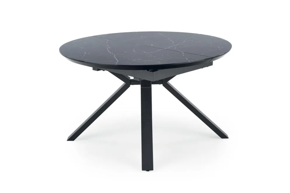 Stół rozkładany VERTIGO 130(180)x130 czarny marmur okrągły | MIRAT. w stylu LOFT kolekcja
