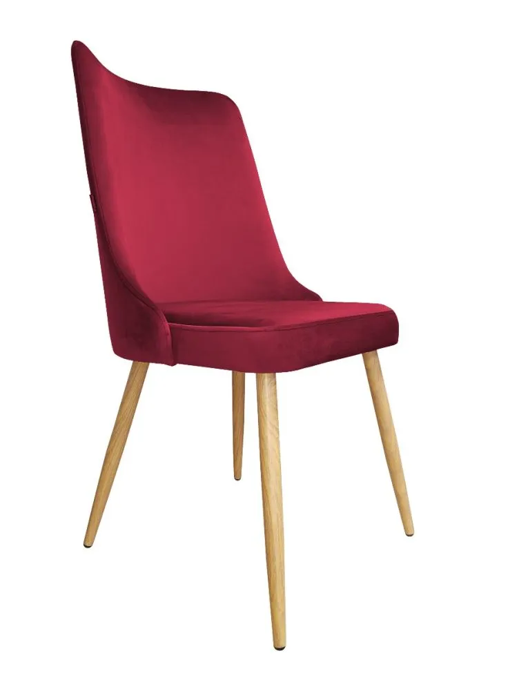 Krzesło CYPRIAN 2 VELVET bordowe/dąb nowoczesne | MIRAT. w stylu GLAMOUR kolekcja