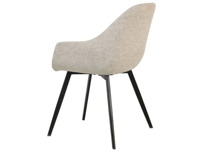 Eleganckie krzesło do jadalni Vinto Brego jasnobeżowe | MIRAT styl LOFT