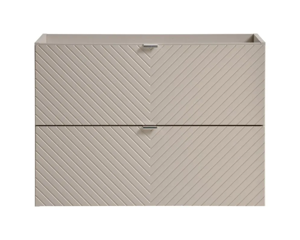 Szafka pod umywalkę VIVA CASHMERE 2S 80cm kaszmirowy mat I sklep meblowy MIRAT. styl GLAMOUR, RYFLOWANY