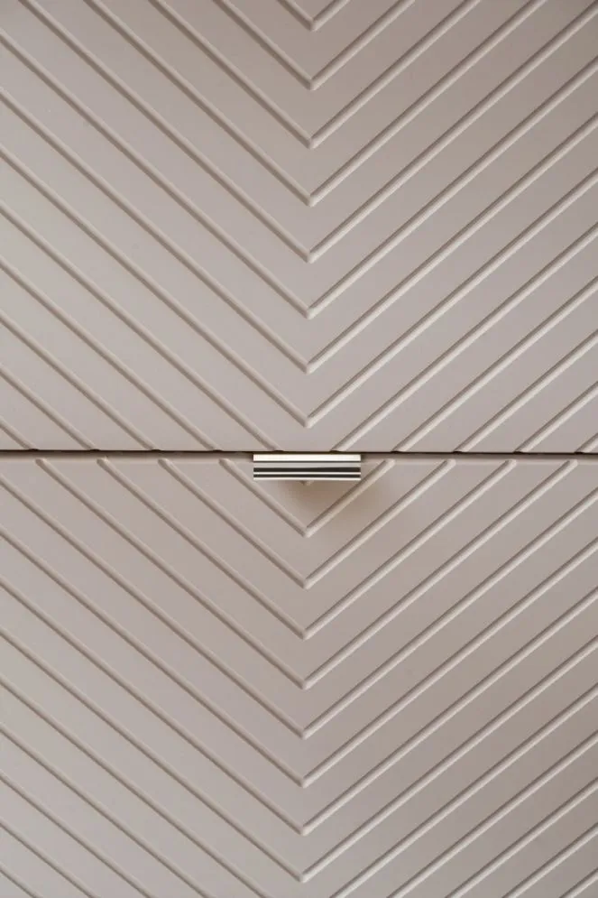 Szafka pod umywalkę nablatową VIVA CASHMERE 2S 60cmx2 kaszmirowy mat - zestaw 140cm z regałem I sklep meblowy MIRAT. styl GLAMOUR, RYFLOWANY