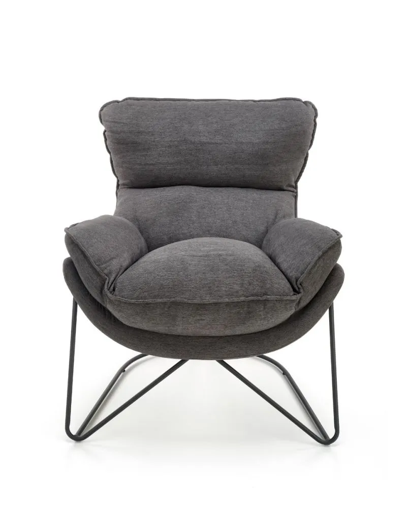 Fotel do salonu VOLKER ciemnoszary w stylu loft | MIRAT. w stylu LOFT kolekcja