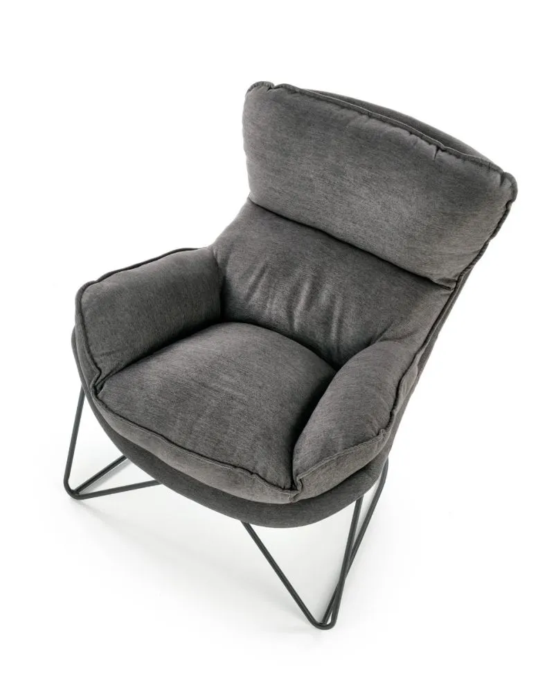 Fotel do salonu VOLKER ciemnoszary w stylu loft | MIRAT. w stylu LOFT kolekcja