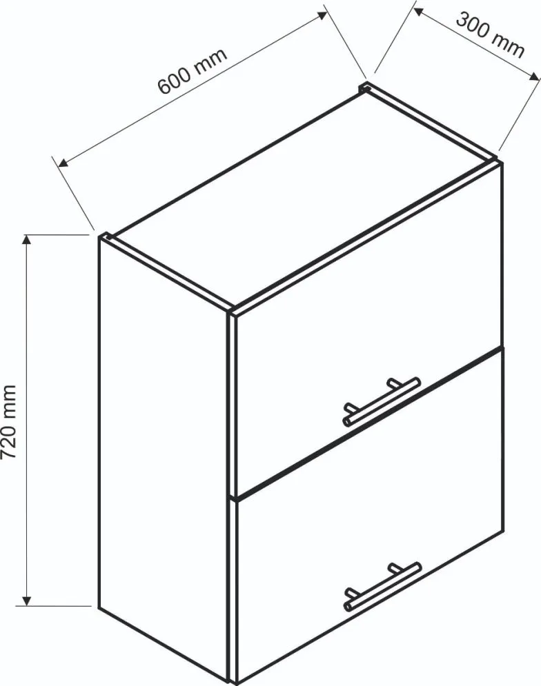 Szafka kuchenna wisząca 60 BONO W60 GRF/2 dąb wotan I sklep meblowy MIRAT. styl LOFT