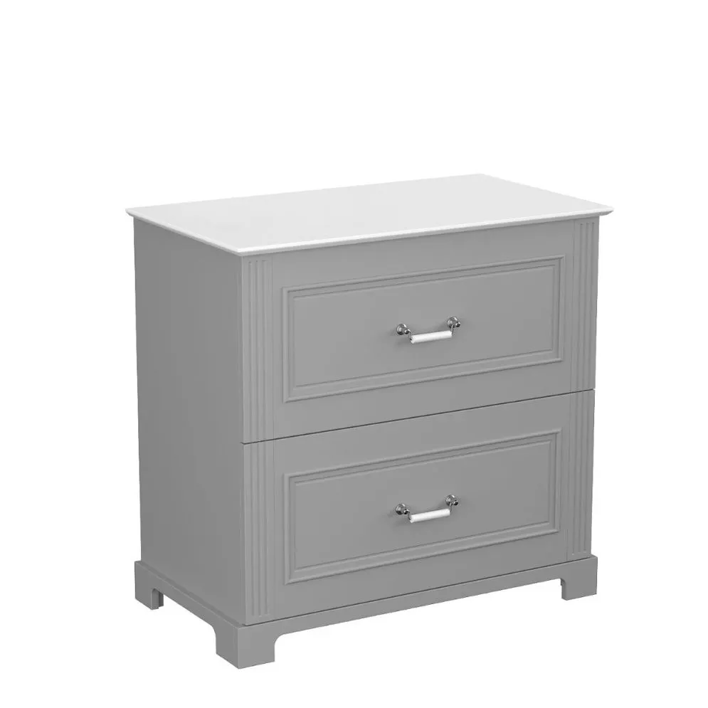 Szafka pod umywalkę OXFORD 80 cm w kolorze ciemno szarym półmat | MIRAT