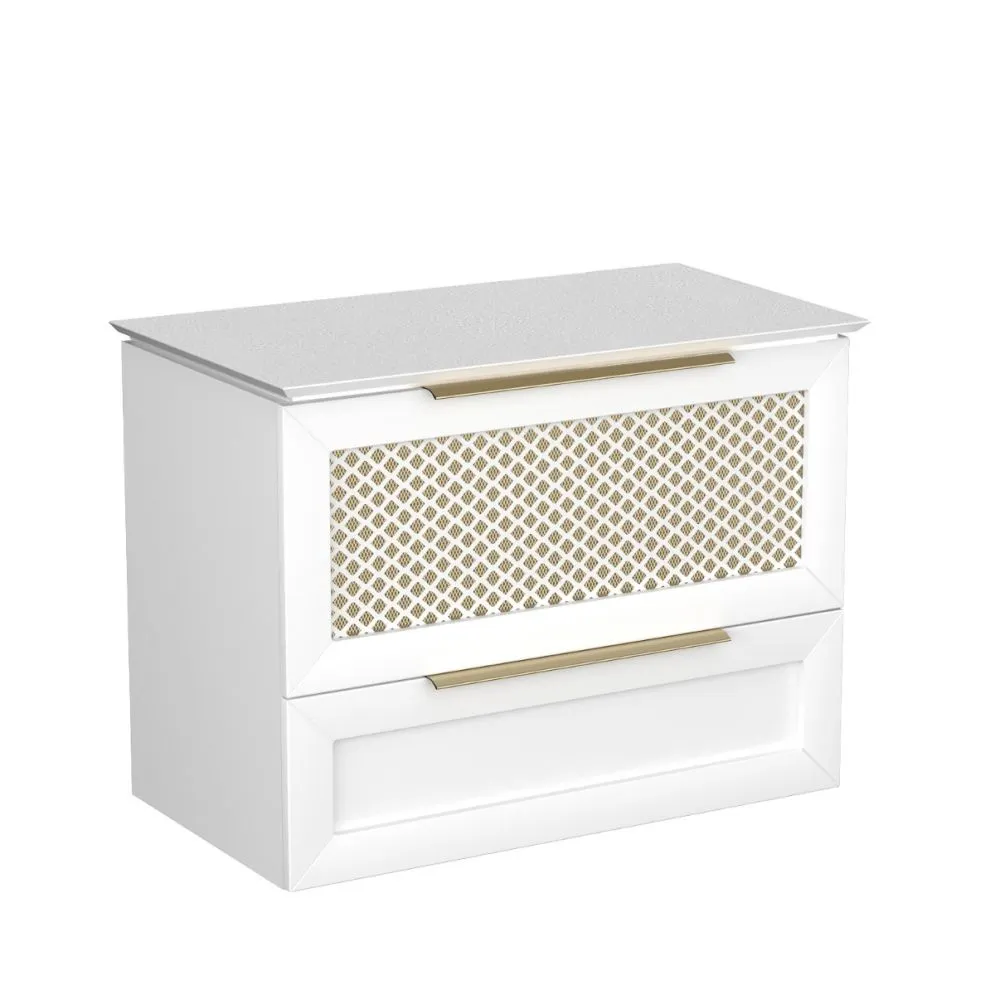 Szafka pod umywalkę CHIC 80 cm czarna półmat z szufladami| MIRAT