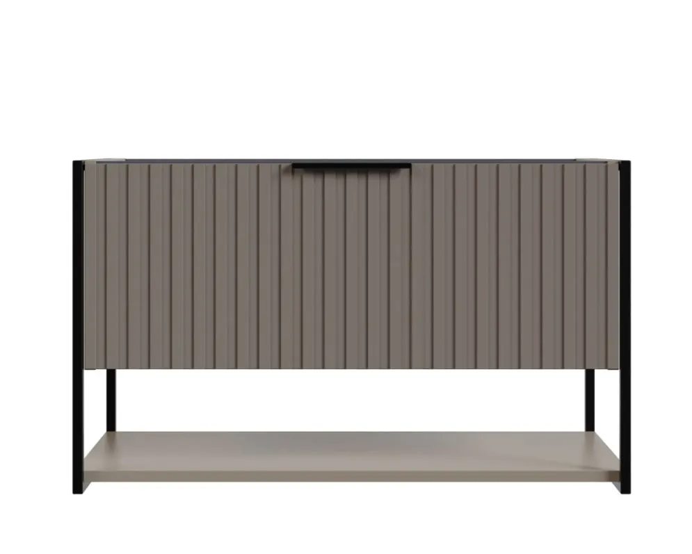 Szafka pod umywalkę TURF LOVERS GREY 80-1S 80cm szara ryflowane fronty I sklep meblowy MIRAT. styl RYFLOWANY kolekcja TURF