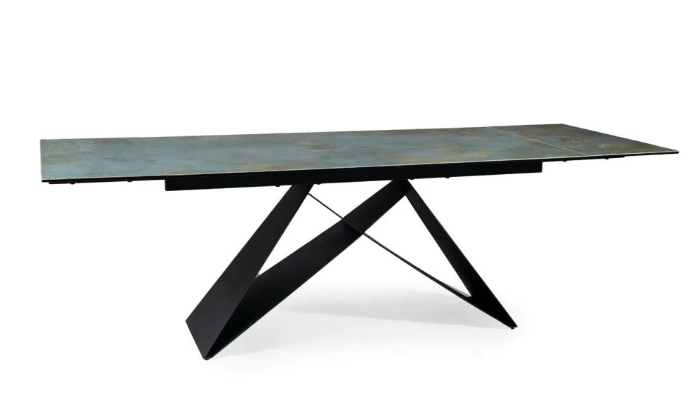 Stół WESTIN CERAMIC 160(240)x90 turkusowy I sklep meblowy MIRAT. styl LOFT