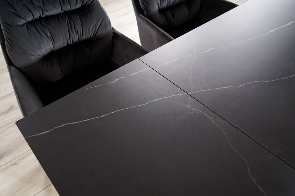 Stół rozkładany WESTIN CERAMIC 160(240)x90 czarny I sklep meblowy MIRAT. styl LOFT