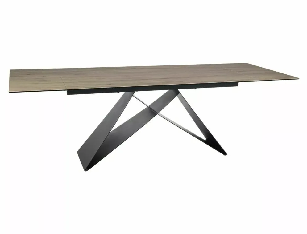 Stół rozkładany WESTIN CERAMIC 160(240)x90 jasny brąz mat sabbia designerski I sklep meblowy MIRAT. styl GLAMOUR