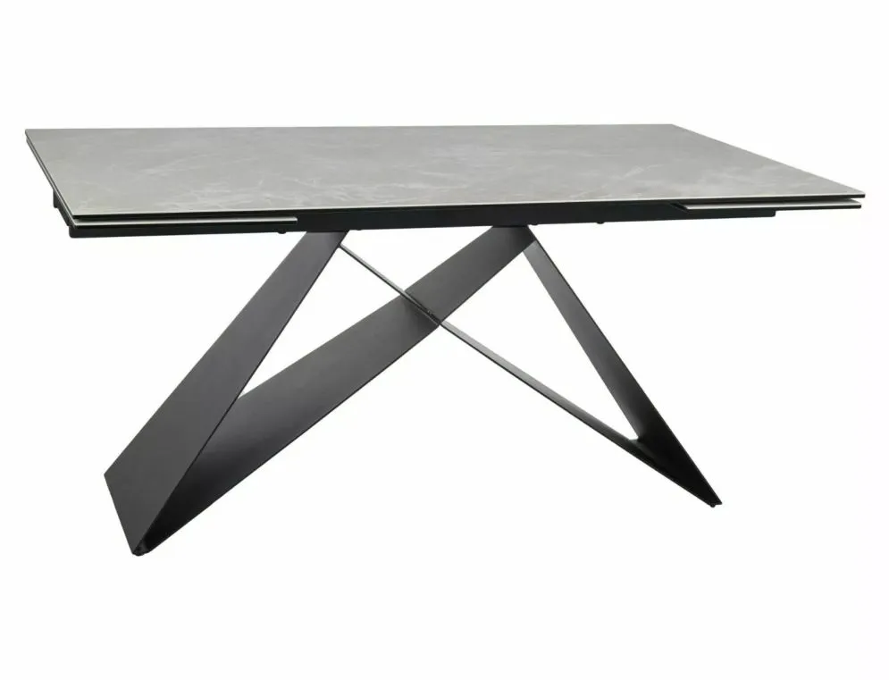 Stół rozkładany WESTIN CERAMIC 160(240)x90 kremowy mat diamond cream z ceramicznym blatem I sklep meblowy MIRAT. styl GLAMOUR