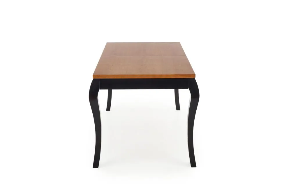 Stół rozkładany WINDSOR 160(240)x90 dąb/czarny w stylu ludwikowskim | MIRAT. styl LOFT