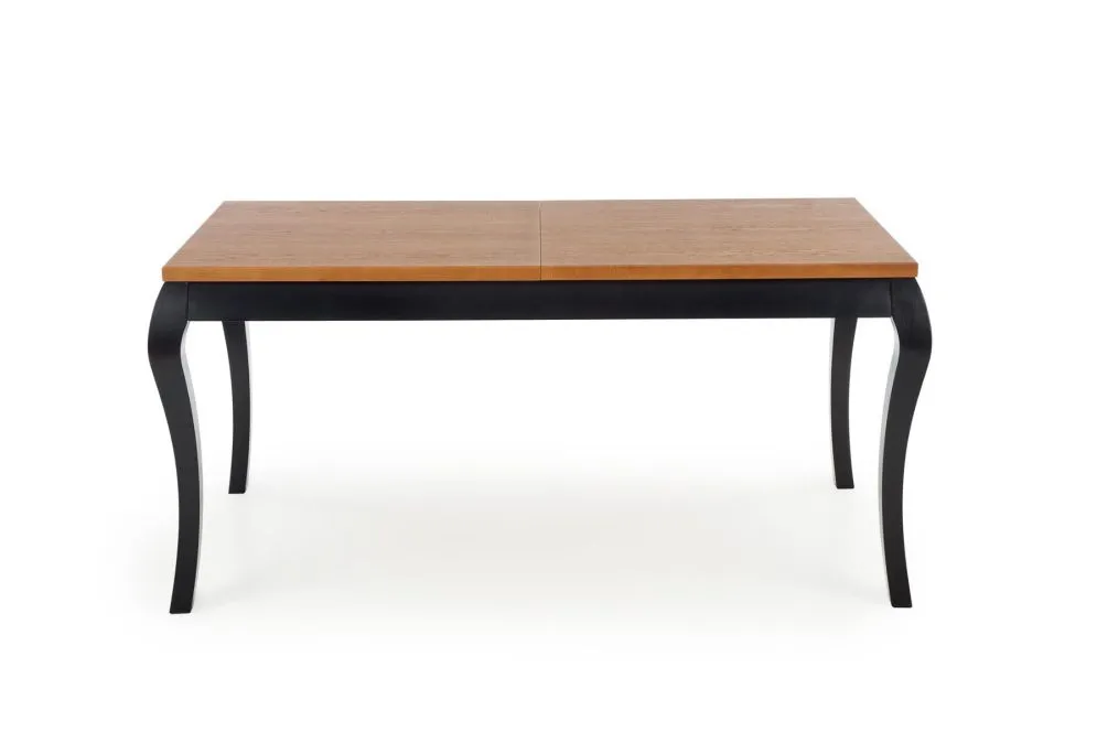 Stół rozkładany WINDSOR 160(240)x90 dąb/czarny w stylu ludwikowskim | MIRAT. styl LOFT