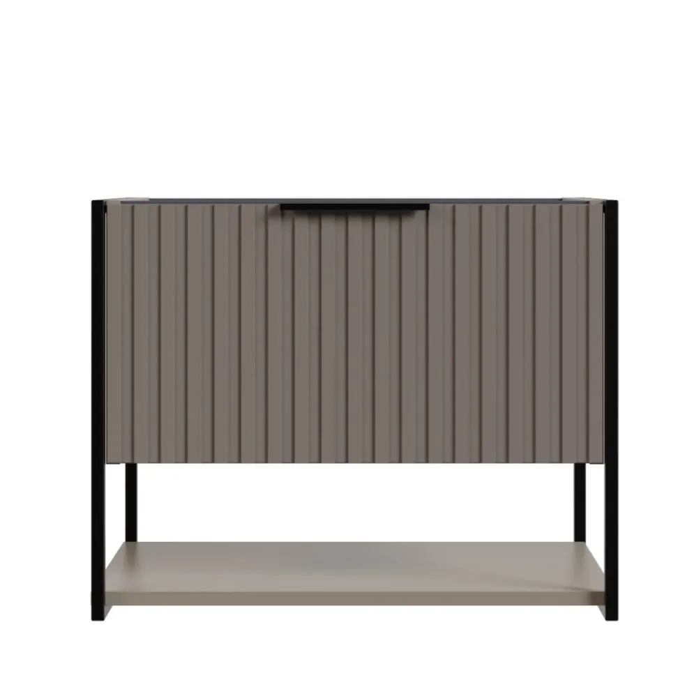 Szafka pod umywalkę TURF LOVERS GREY 60-1S 60cm szara z cichym domykiem I sklep meblowy MIRAT. styl RYFLOWANY kolekcja TURF