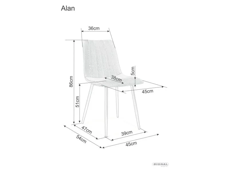 Nowoczesne krzesło tapicerowane Alan Brego szare w stylu loft | MIRAT