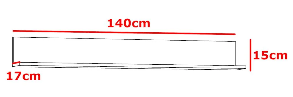 Meblościanka KALI 01 czarna/dąb craft w stylu loftowym I sklep meblowy MIRAT. styl LOFT, RYFLOWANY