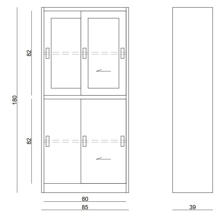 Szafka metalowa XD-015 szara biurowa z zamkiem | MIRAT. w stylu kolekcja