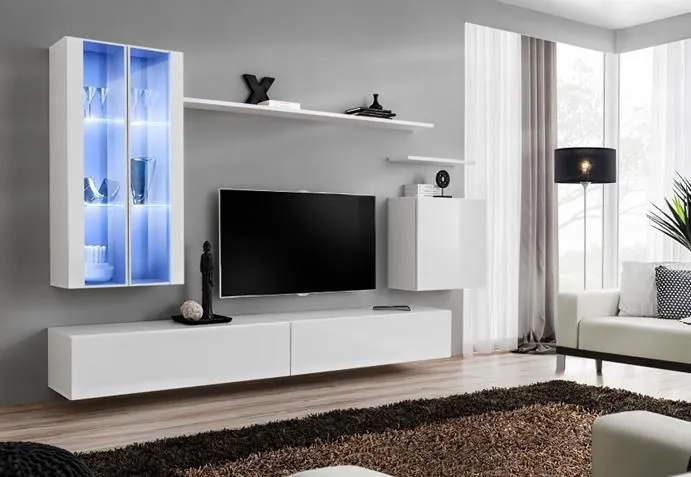Meblościanka SWITCH XII na wysoki połysk z podświetleniem | MIRAT. w stylu kolekcja SWITCH