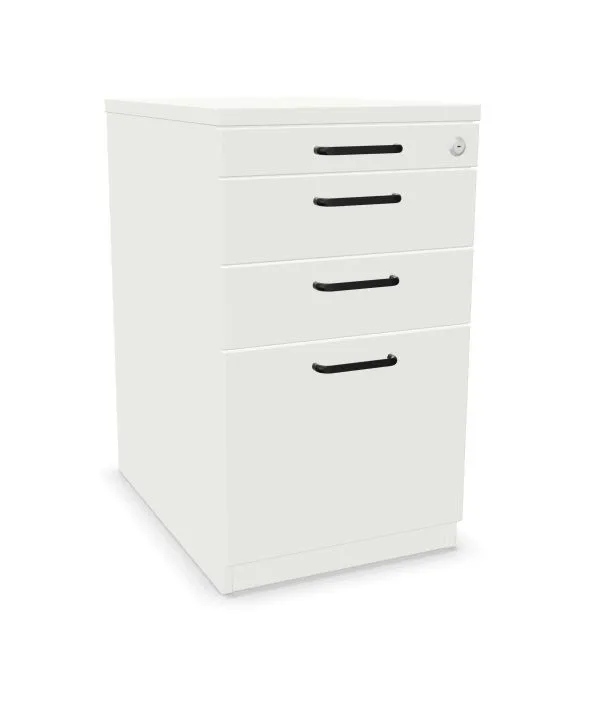 Kontenerek biurowy EASY SPACE 3D PB 43cm biały z zamkiem I sklep meblowy MIRAT.