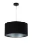 Lampa wisząca HOME 40 czarna/srebrna walec welurowa | MIRAT. w stylu kolekcja