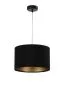 Lampa wisząca HOME 30 czarna/złota elegancka welurowa | MIRAT. w stylu kolekcja