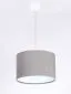 Lampa wisząca HOME 30 szara/biała ręcznie robiona welurowa | MIRAT. w stylu kolekcja