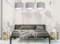 Lampa wisząca HOME 30 szara/biała ręcznie robiona welurowa | MIRAT. w stylu kolekcja