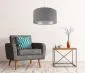 Lampa wisząca HOME 60 szara/srebrna welurowa polskiej produkcji | MIRAT. w stylu kolekcja