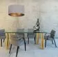 Lampa wisząca HOME 40 szara/złota ręcznie robiona do jadalni | MIRAT. w stylu kolekcja