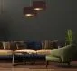 Lampa wisząca HOME 30 brązowa/złota w kształcie walca polskiej produkcji | MIRAT. w stylu kolekcja