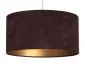 Lampa wisząca HOME 60 brązowa/złota welurowa w stylu glamour | MIRAT. w stylu kolekcja