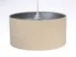 Lampa wisząca HOME 40 beżowa/srebrna w kształcie walca do salonu | MIRAT.