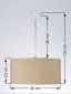Lampa wisząca HOME 40 beżowa/srebrna w kształcie walca do salonu | MIRAT.