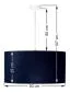 Lampa wisząca HOME 50 granatowa/biała nad stół do jadalni | MIRAT.
