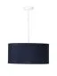 Lampa wisząca HOME 30 granatowa/srebrna w kształcie walca | MIRAT.