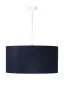 Lampa wisząca HOME 50 granatowa/srebrna ręcznie robiona w kształcie walca | MIRAT.