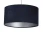 Lampa wisząca HOME 50 granatowa/srebrna ręcznie robiona w kształcie walca | MIRAT.