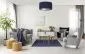 Lampa wisząca HOME 60 granatowa/srebrna welurowa na 1 żarówkę | MIRAT.