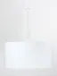 Lampa wisząca HOME 50 biała/srebrna nad stół do jadalni | MIRAT.