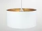 Lampa wisząca HOME 40 biała/złota welurowa polskiej produkcji | MIRAT.