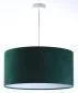 Lampa wisząca HOME 30 zielona/biała welurowa do jadalni | MIRAT.