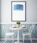 Lampa wisząca HOME 50 błękitna/biała welurowa w stylu glamour | MIRAT.